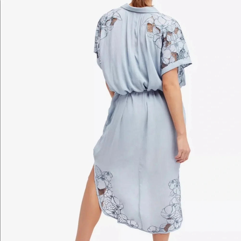 Free People Cut It Out midi Shirt Dress - Picture 5 of 5
